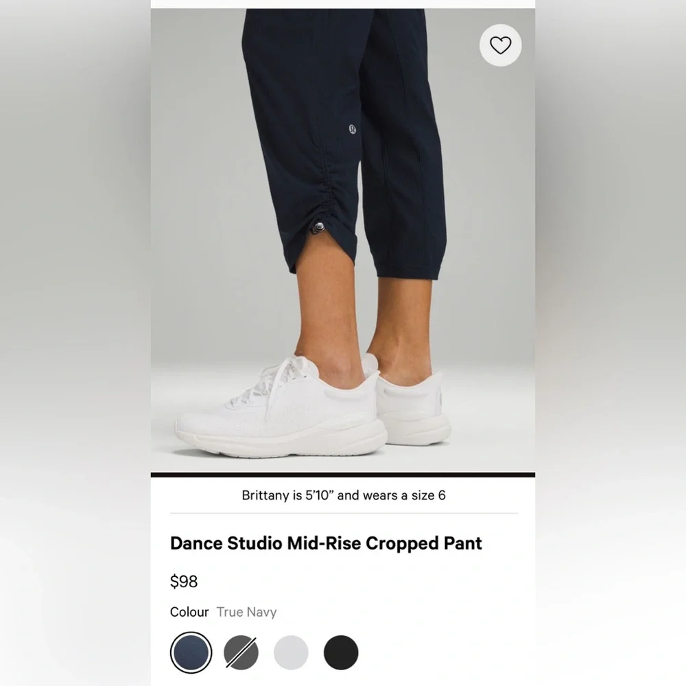 Lululemon Dance Studio Navy Ankle Active Pants 6 - Picture 2 of 7